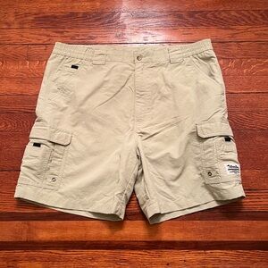Bimini Bay Fishing Shorts Men’s Beige Performance Outdoor 6 Pockets Tarpon.38